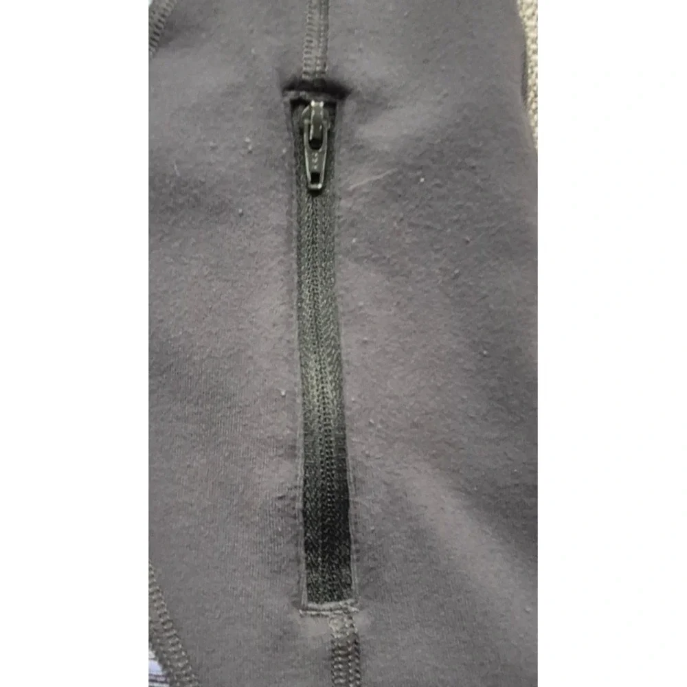 Lululemon Women's Gray Hooded Full Zip Jacket sz 4 Logo Zip Pockets Athletic